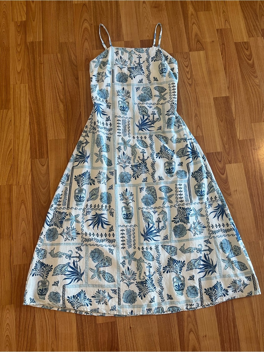 Women’s Blue & White Nautical Print Sundress